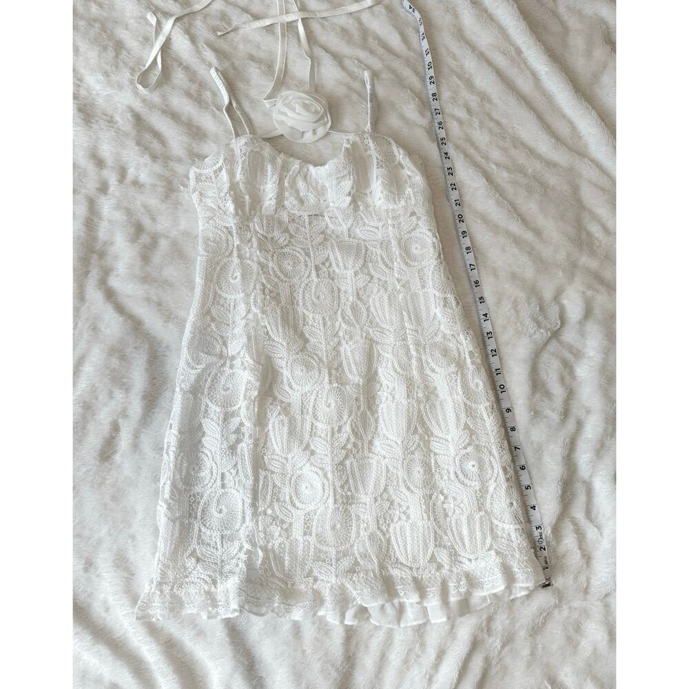 For Love & Lemons White Harriet Medium Mini Dress NWT - Picture 10 of 13